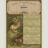 [A trade calendar for 1880 depicting a girl with an umbrella picking flowers.]