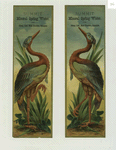 Trade cards depicting tropical birds with long legs.