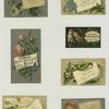 Trade cards depicting flowers and birds.