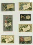 Trade cards depicting flowers and birds.