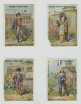Cards from the Exposition Universelle de 1878 depicting boys from Austria, China, Spain and France.