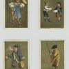 Trade cards depicting boys wearing adult clothing.
