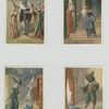 Cards depicting scenes from Cinderella.