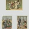 Cards and trade cards depicting a wedding group and scenes from Cinderella.
