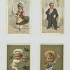 Trade cards depicting children dressed as a : maid, gentleman, chef and sailor.
