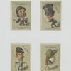 Trade cards depicting caricatures of salesmen.