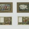 Cards depicting flowers, butterflies and biblical scenes.