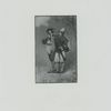 [A trade card depicting two musicians playing outdoors.]