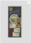 A combined 1883 calendar and trade card depicting pumpkins, harvesting and a woman.