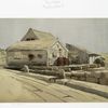 Progressive Studies #2 [print depicting house and wooden barrels].