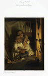 Waiting for Santa Claus [print depicting children with dolls and cat next to fireplace].