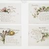 Wedding Bells : Parents of Bride, Minister, Brothers and sisters of Bridegroom, Relatives of Bride [text by Jean Ingelow, Aldrich, Byron, and Phoebe Cary, with illustrations of flowers].