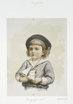 Our Young Commodore [portrait of young girl with toy sailboat].