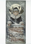 Prang's holiday publications [depicting a boy with toys going down a chimney and the moon.]