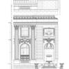 Elevation of colonnade and fountain.