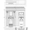 Elevation of colonnade and fountain.