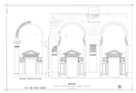 Rotunda : section north and south through portico.