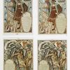 Columbian courtship: cards entitled 'Columbus saw' and 'Spain conquered.'