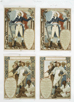 Columbian courtship: cards entitled 'the Frenchman' and 'and other suitors from over the water put in their claims.'