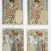 Columbian courtship: cards entitled 'and ordering her United State coach' and 'she is conducted by Chicago to the World's Fair.'