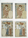 Columbian courtship: cards entitled 'and ordering her United State coach' and 'she is conducted by Chicago to the World's Fair.'