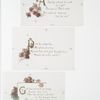 Christmas and Easter cards with text depicting violets.