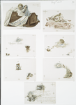 Wakeful Willie, a cradle song: cards depicting babies, children, cradles, musical notation, cows, horses, the moon, frogs, owls, tea a lullaby and a horn.