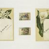 Trade cards depicting flowers, children, toys and dogs.