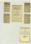 Trade cards and calendars depicting flowers, men in armor, the sun, wells, children and an African American boy.