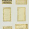 Trade cards and labels depicting flowers, cats and birds.
