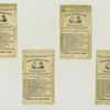 Trade cards depicting women cleaning various household items with Sapolio cleaning product.