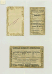Trade cards depicting pickles, angels, medals, twine and twine production; addresses include 104 Duane Street.