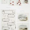 Cards entitled 'pools in the sand,' Christmas cards depicting playing cards, and labels with depictions of sports equipment.