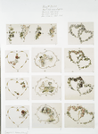 Valentines depicting flowers, arrows, hearts, courtship, musical notation, and serenading.