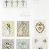 Valentines and Easter cards depicting flowers, crosses, girls, baskets, hats and a bird's nest.