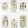 Valentines, Easter and Christmas cards depicting young women and flowers.
