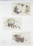 To violets [cards with text and depictions of flowers].