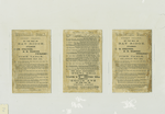 Trade cards depicting the beach, ocean, bathers, and boats; the cards are entitled: Off castle garden ; Bay Ridge Landing ; Bathing by electric light at Manhattan Beach.