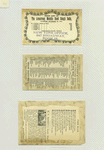 1879 New Years, Christmas and trade cards depicting a horse drawn sleigh, soap, laundry, Santa Clause, Christmas tree, children, toys and biscuit boxes.
