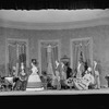 L to R: Charles Waldron (Edward), Joyce Carey (Arabel, seated), Margaret Barker (Henrietta) and Katharine Cornell (Elizabeth, on couch), and others.