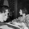 Katharine Cornell as Elizabeth Barrett (right) with Margaret Barker as Henrietta Moulton-Barrett (left).