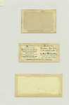 Trade cards depicting a flowering tree, owl, artisans, old age and decorative ornamentation.