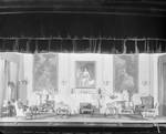 Setting designed by Stanley Bell for Dishonored Lady, NYC, 1930. Painting above mantle by James France Brown.