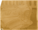 Plaster model of architectural decoration, including the head of Athena adorning a volute