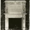 Plaster model of a fireplace and a dedicatory panel, for the Trustees Room