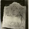 Plaster model of a panel decorated with two winged nude female figures, cornucopias and leaves