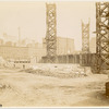 Exterior marble work : initial construction of the west facade, looking northeast