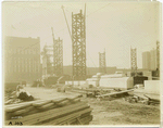 Exterior marble work : initial construction of the Fifth Avenue facade