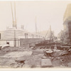 Exterior marble work : southwest corner and south facade, looking east along Fortieth Street