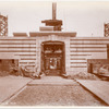 Exterior marble work : entrance to the garage, on the south side